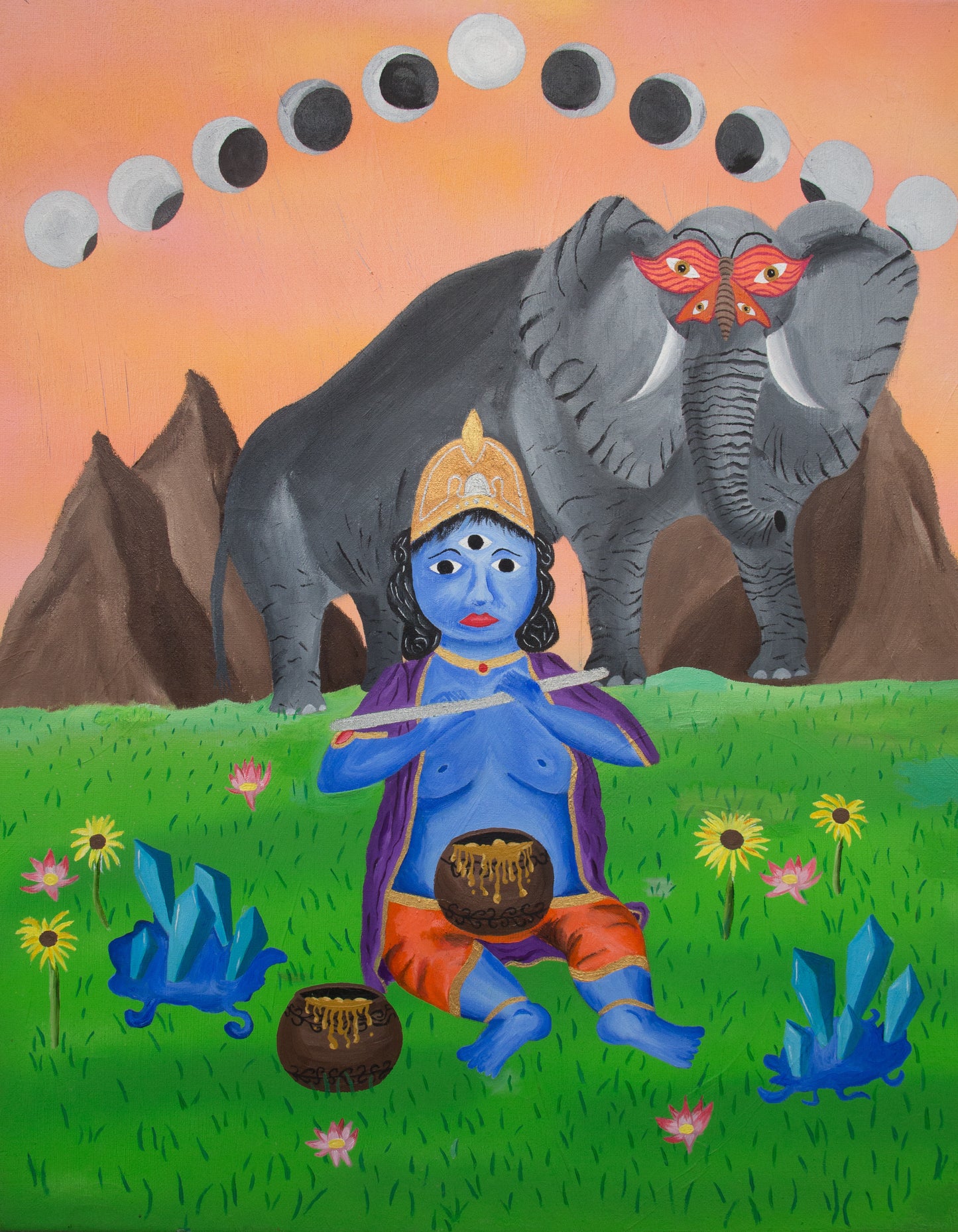 16x20” Baby Lord Krishna digital poster print